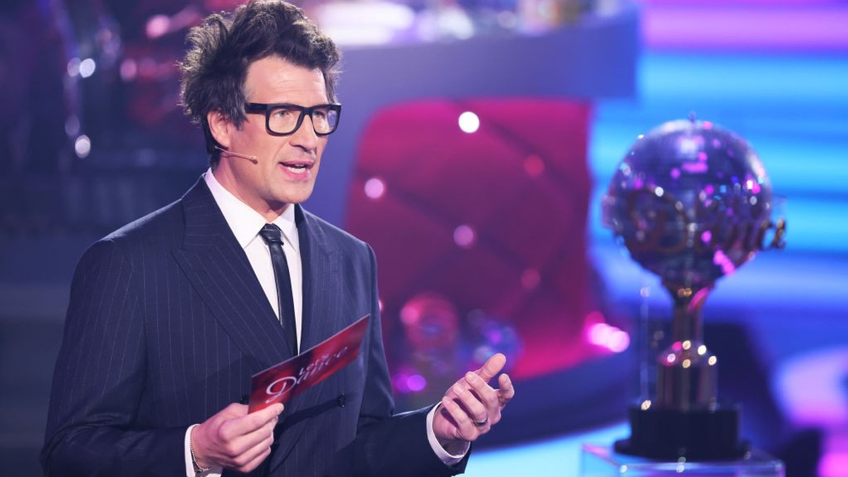 COLOGNE, GERMANY - MARCH 17: Host Daniel Hartwich is seen on stage during the fourth "Let's Dance" show at MMC Studios on March 17, 2023 in Cologne, Germany. (Photo by Andreas Rentz/Get ...