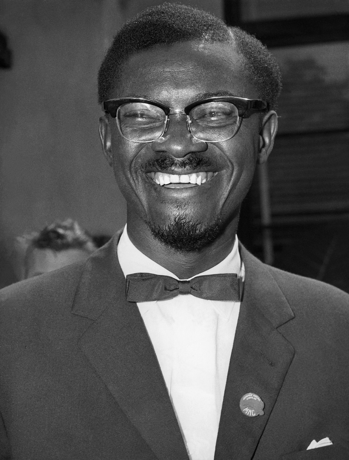 Portrait of independence leader of the Democratic Republic of Congo Patrice Lumumba during a press conference in Leopoldville (today Kinshasa), Congo, on June 16, 1960. On Monday, more than sixty one  ...