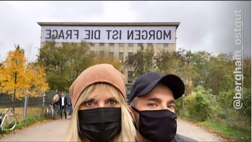 Heidi Klum besuchte bei ihrem Berlin-Aufenthalt auch das Berghain, hier mit Bill Kaulitz.