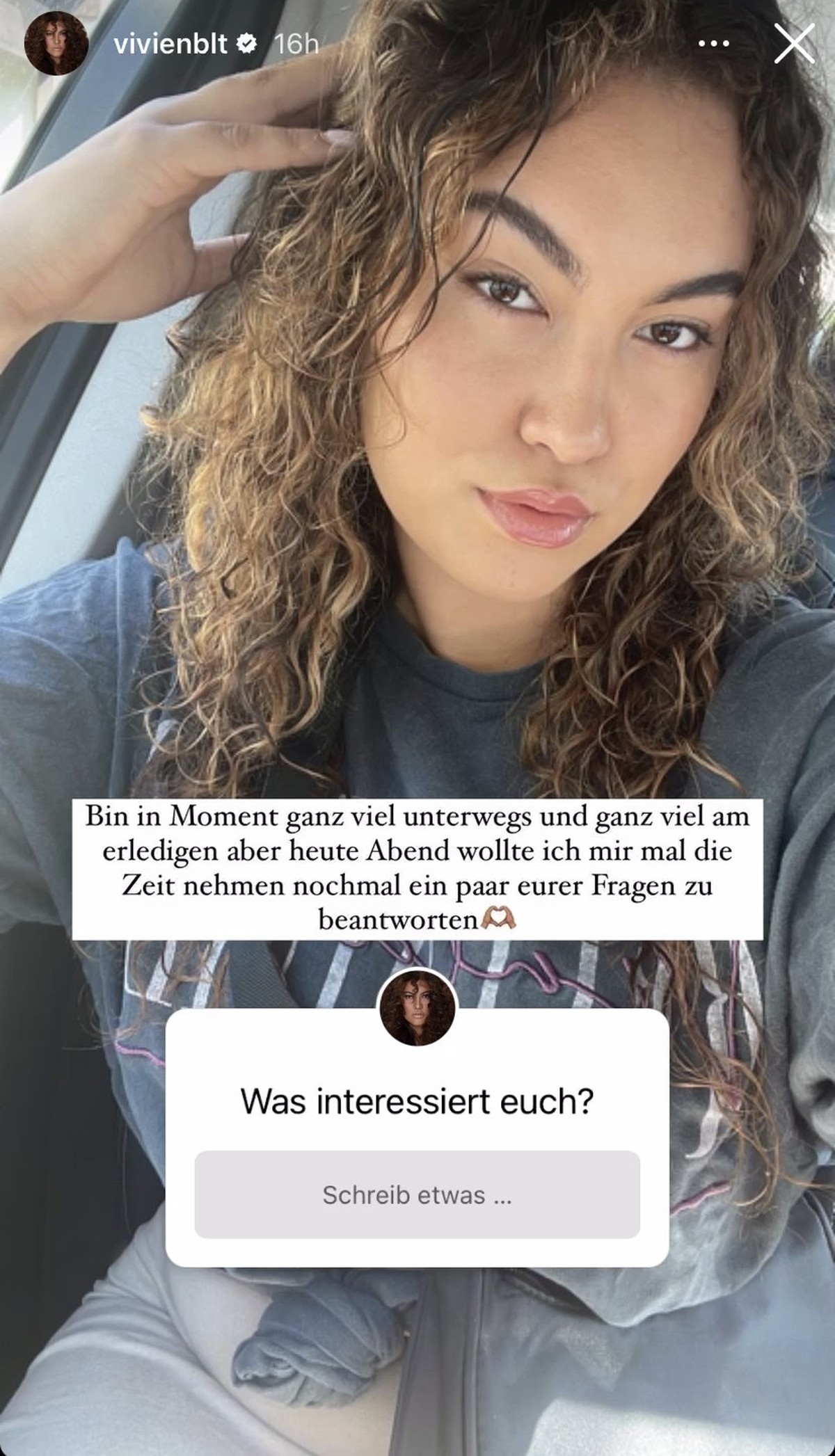 Vivien nahm sich nun die Zeit, um Fragen zu beantworten.