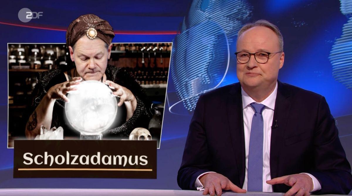 Der "schlechteste Wahrsager der Welt"? Oliver Welke kritisierte Olaf Scholz für seine Vorhersagen, die sich alle nicht erfüllten.