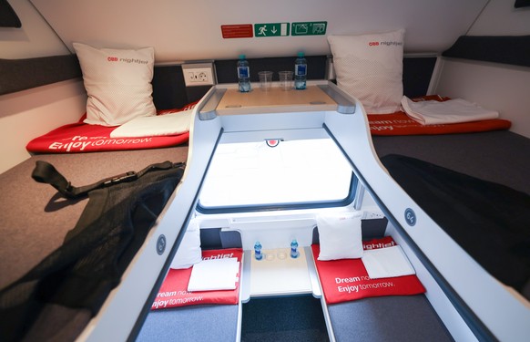 Der "Nightjet" über zweier und vierer Abteile sowie über "Mini-Cabins" für Alleinreisende.