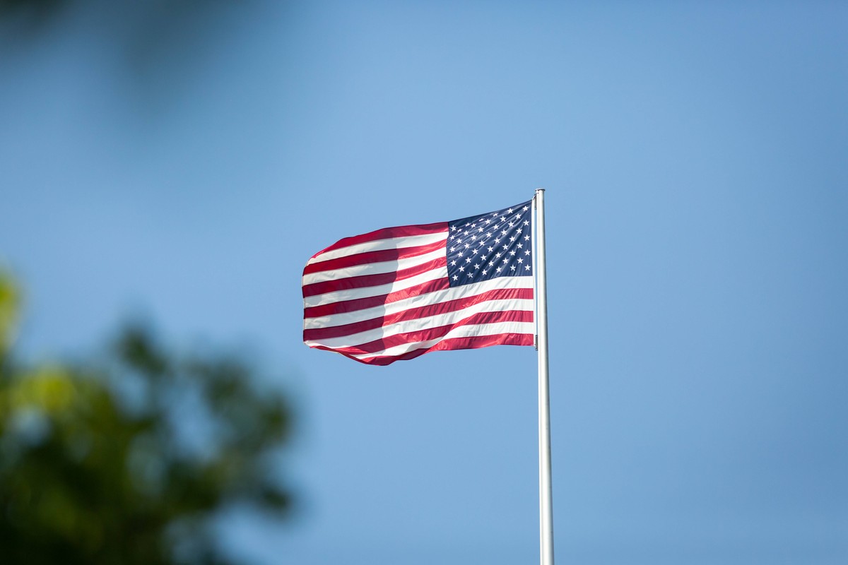 14.05.2018, Berlin,Deutschland,GER, die Botschaft der Vereinigten Staaten von Amerika (USA), Flagge der USA Stars and Stripes *** 14 05 2018 Berlin Germany GER The Embassy of the United States of Amer ...