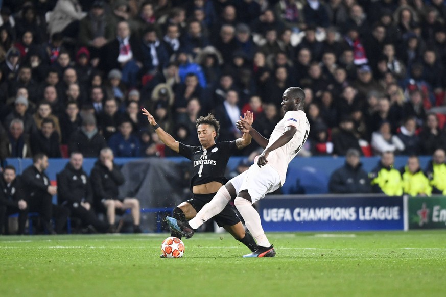 09 ROMELU LUKAKU (MAN) - 04 THILO KEHRER (PSG) FOOTBALL : Paris SG vs Manchester United ManU - Ligue des Champions - 06/03/2019 AnthonyBIBARD/FEP/Panoramic PUBLICATIONxNOTxINxFRAxITAxBEL