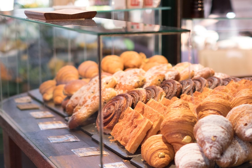 variety mixed bake pastry - bakery window - pastries ,