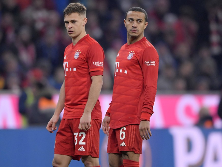 Joshua Kimmich (l.) und Thiago.