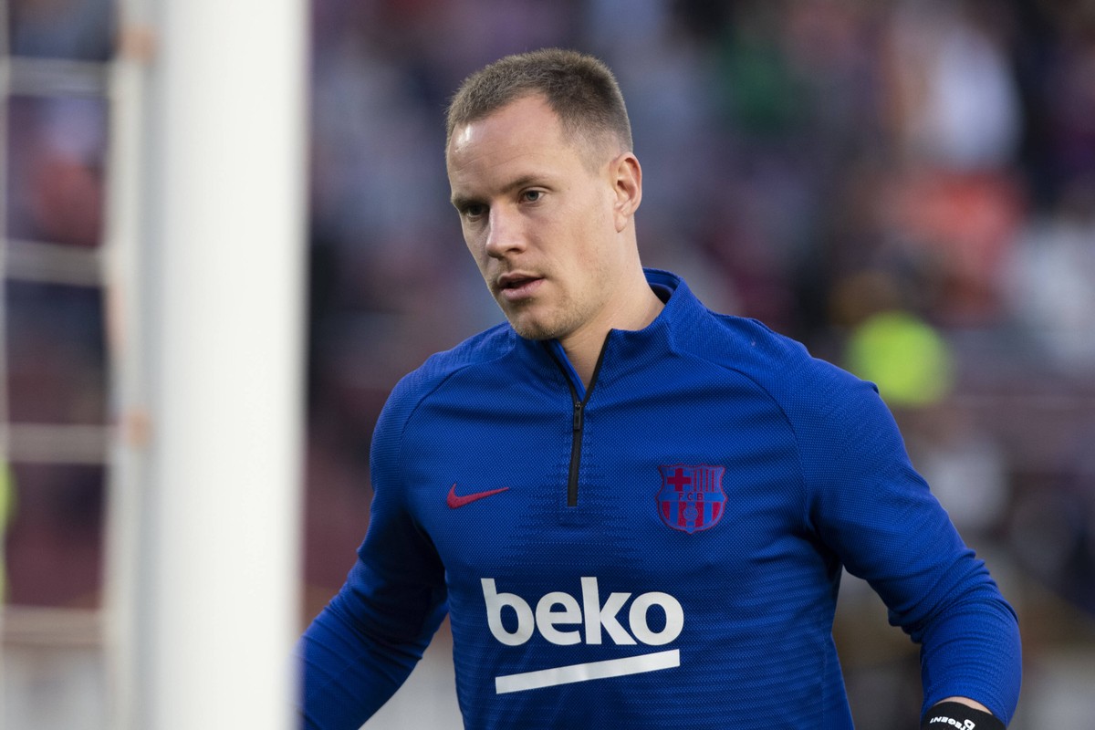 7th March 2020 Camp Nou, Barcelona, Catalonia, Spain La Liga Football, Barcelona versus Real Sociedad Marc Andre ter Stegen of FC Barcelona, Barca in warm up PUBLICATIONxNOTxINxUK ActionPlus12216164 M ...