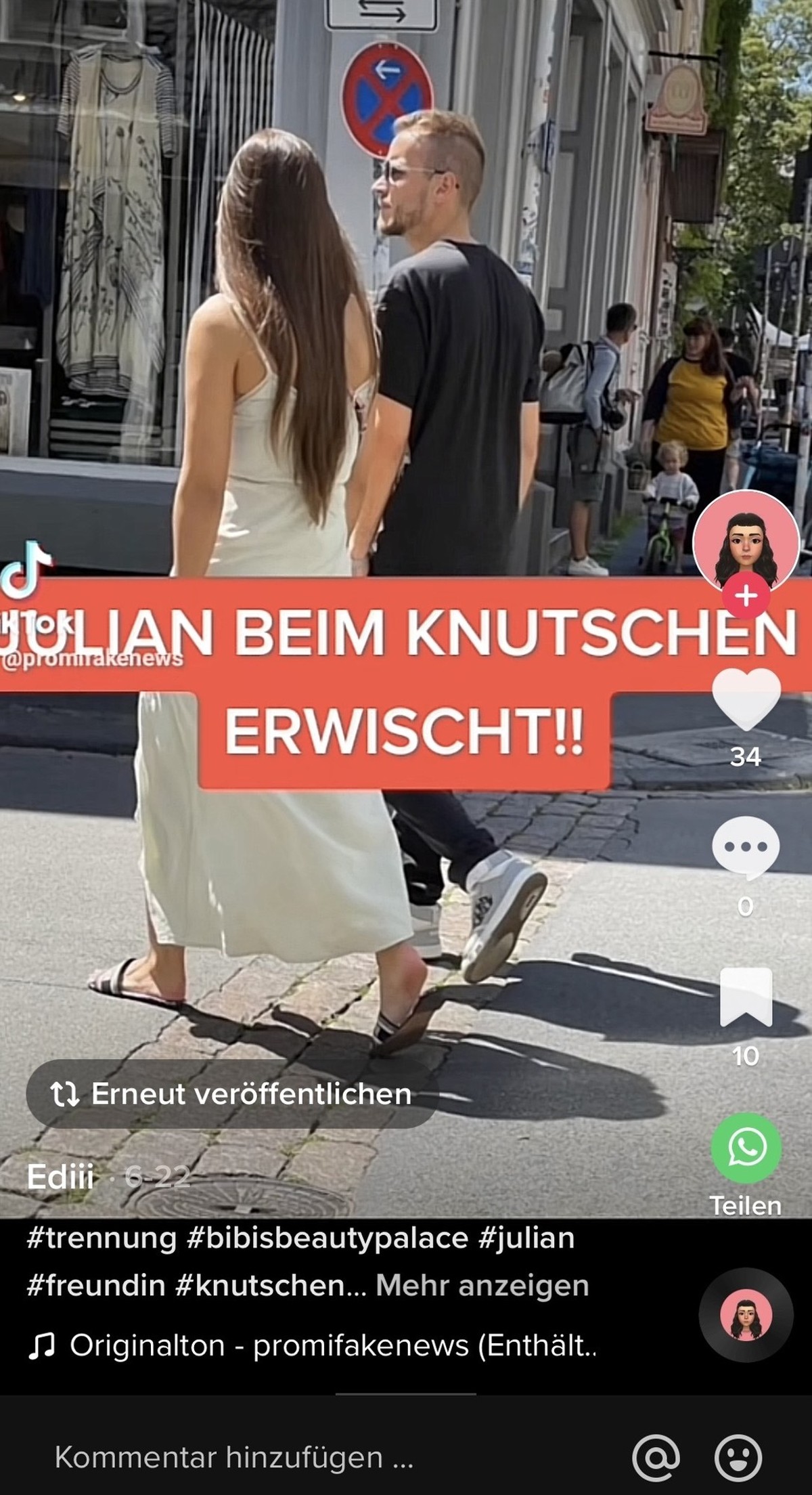 Die ersten Bilder von Julian und Tanja waren auf Tiktok weitverbreitet.