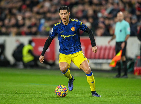 Brentford v Manchester United - Premier League - Brentford Community Stadium. Manchester United&#039;s Christiano Ronaldo during the Premier League match at Brentford Community Stadium, London. URN:64 ...