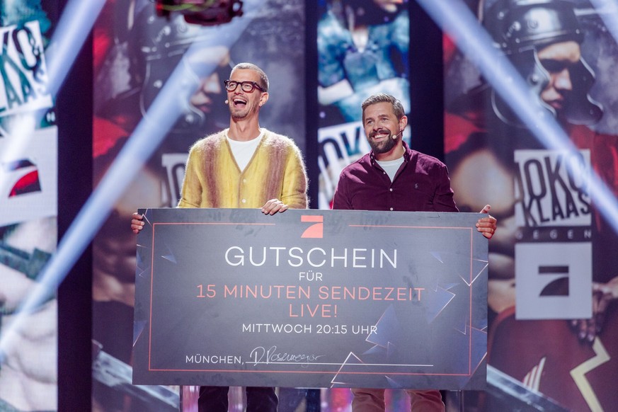 Titel: Joko und Klaas gegen ProSieben;
Staffel: 2023.2;
Folge: 1;
Person: Joko Winterscheidt; Klaas Heufer-Umlauf;
Copyright: ProSieben/Nadine Rupp;
Fotograf: Nadine Rupp;
Bildredakteur: Nadine Vaders ...