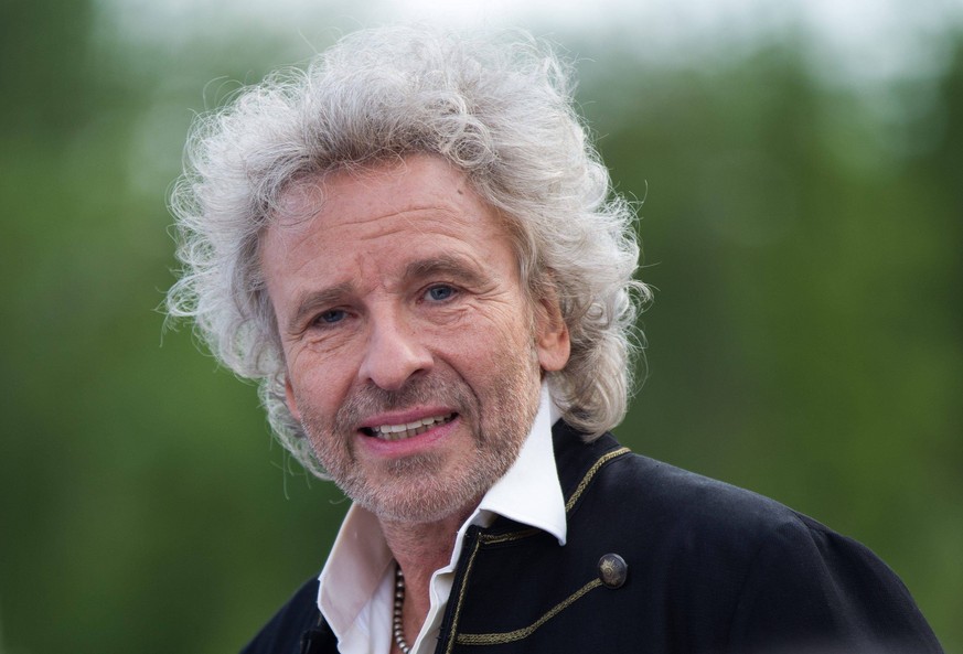 08.05.2015, Schlosshotel Velden, AUT, 25 Jahre, Ein Schloss am Woerthersee, Pressekonferenz zur Buchpraesentation Hollywood am Woerthersee - 100 Jahre Filmland Kaernten , im Bild Thomas Gottschalk //  ...