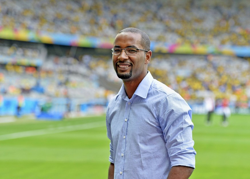 08.07.2014, Fussball WM 2014 in Brasilien, Halbfinale, Brasilien - Deutschland, im Estadio Mineirao, Belo Horizonte. Cacau (Brasilien) lacht. PUBLICATIONxNOTxINxNED

08 07 2014 Football World Cup 20 ...