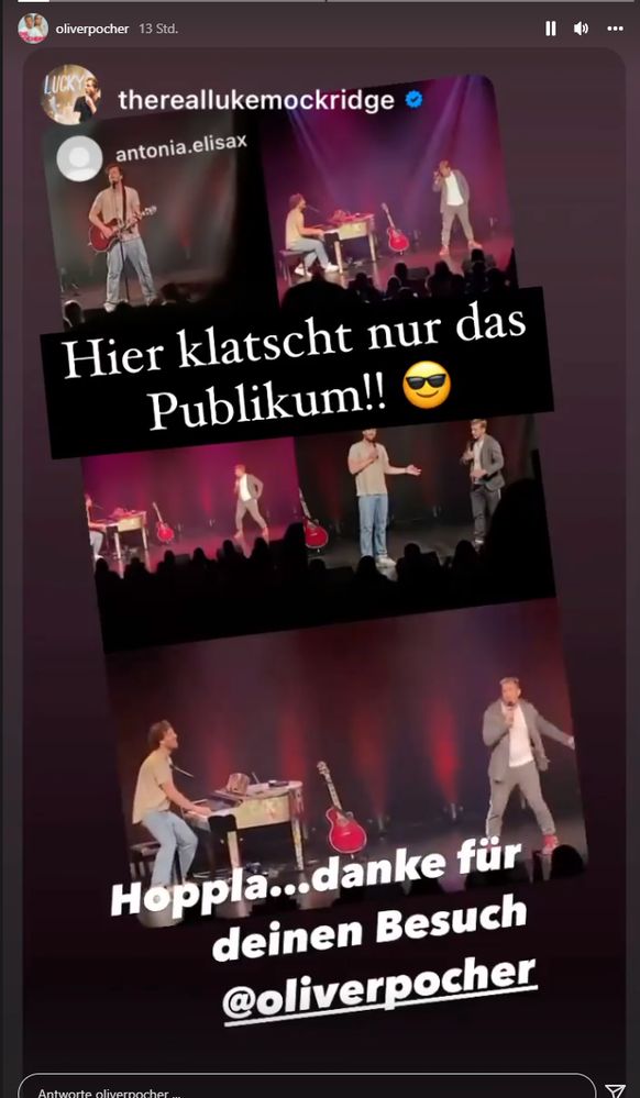 Oliver Pocher mit Luke Mockridge auf der Bühne.