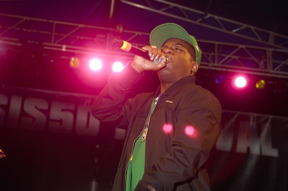 Rapper Leonard Grant aka Uncle Murda performs at the This is 50 Festival at Governor s Island on October 3, 2009 in New York. USA - 2009 - This Is 50 Fest in New York City PUBLICATIONxINxGERxSUIxAUTxO ...
