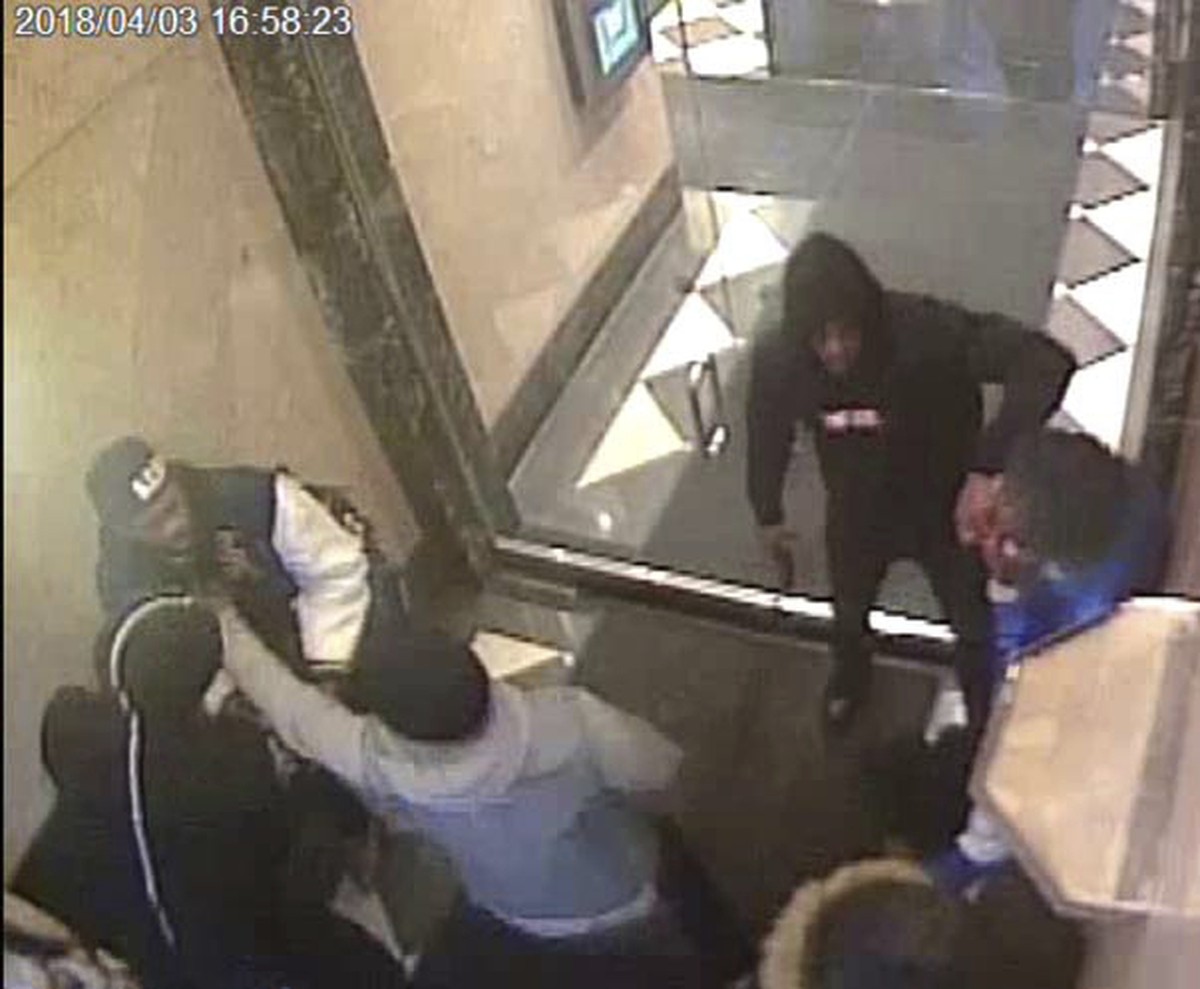 This April 3, 2018 still image from a surveillance video, provided by the U.S. Attorney&#039;s Office, Southern District of New York, was released by federal prosecutors to document alleged involvemen ...