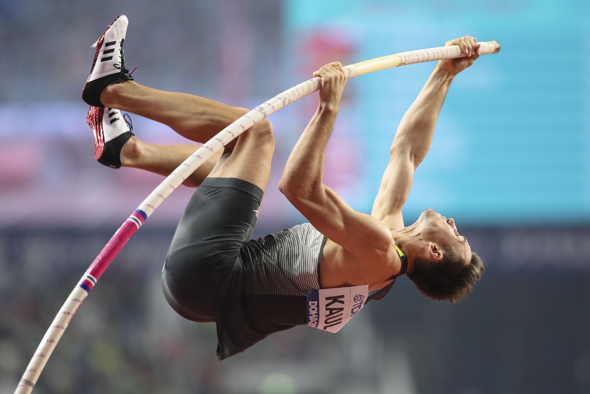 IAAF World Athletics Championships Doha 2019 Qatar, 03.10.2019 Niklas Kaul GER/USC Mainz am 03.10.19 im Khalifa International Stadium in Doha, Qatar waehrend der IAAF World Athletics Championships. IA ...