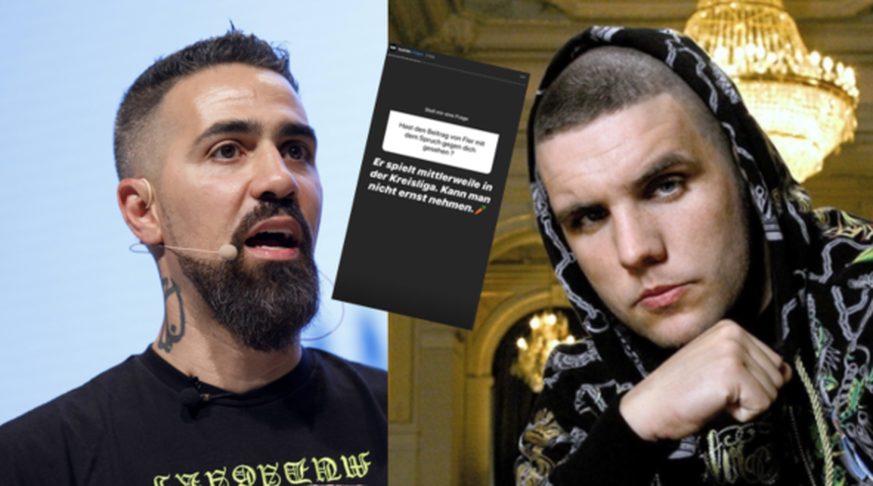 Bushido (l.) und Fler rüpelten erneut auf Instagram rum.