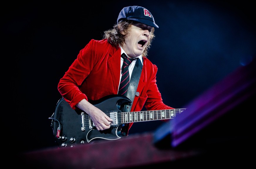 AC/DC The Australian rock band AC/DC performs a live concert at Ceres Park in Aarhus as part of the Rock or Bust World 2016 Tour. Here musician and guitarist Angus Young is seen live on stage. Denmark ...