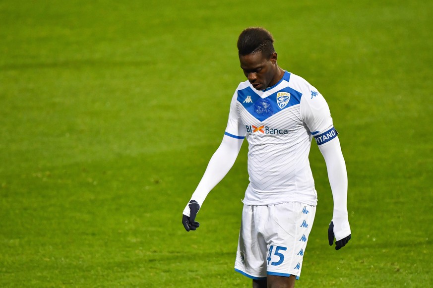 Photo Massimo Paolone/LaPresse March 9, 2020 Reggio Emilia, Italy soccer Sassuolo vs Brescia - Italian Football Championship League A TIM 2019/2020 - Mapei stadium In the pic: Mario Balotelli Brescia  ...