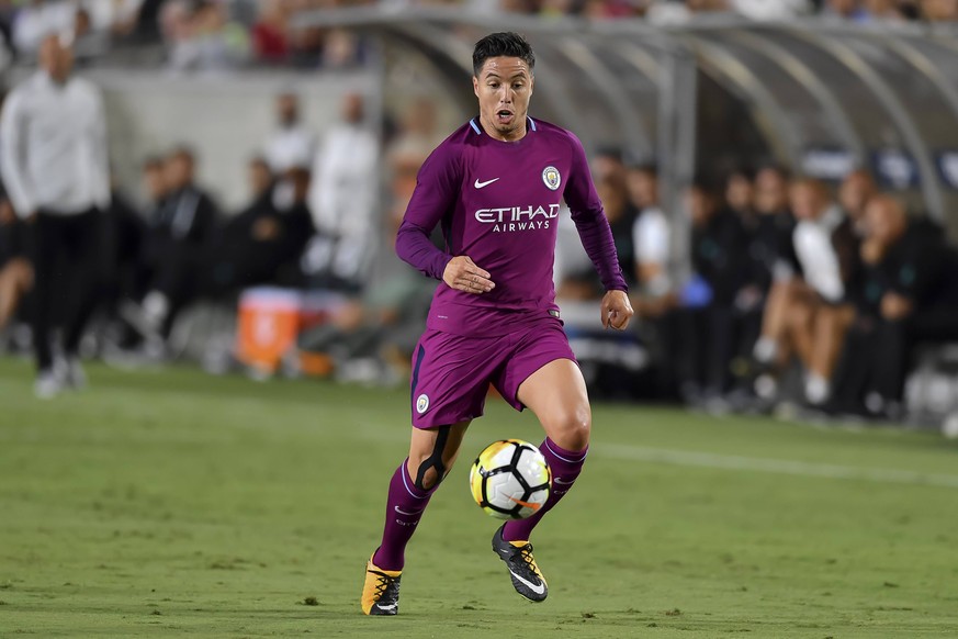 July 26, 2017 - Los Angeles, California, U.S. - Manchester City midfielder Samir Nasri (11) during play at the International Champions Cup soccer match between Manchester City and Real Madrid CF at Lo ...