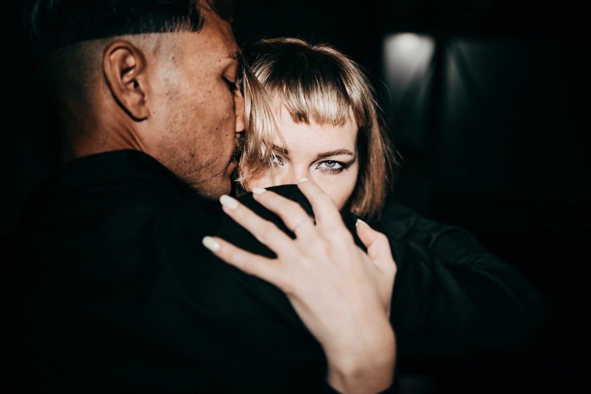 Summer, beauty, cute, art, close-up, passion, couple, romance, portrait, modern, sensuality, bizarre, dark, retro style, nightlife, night,