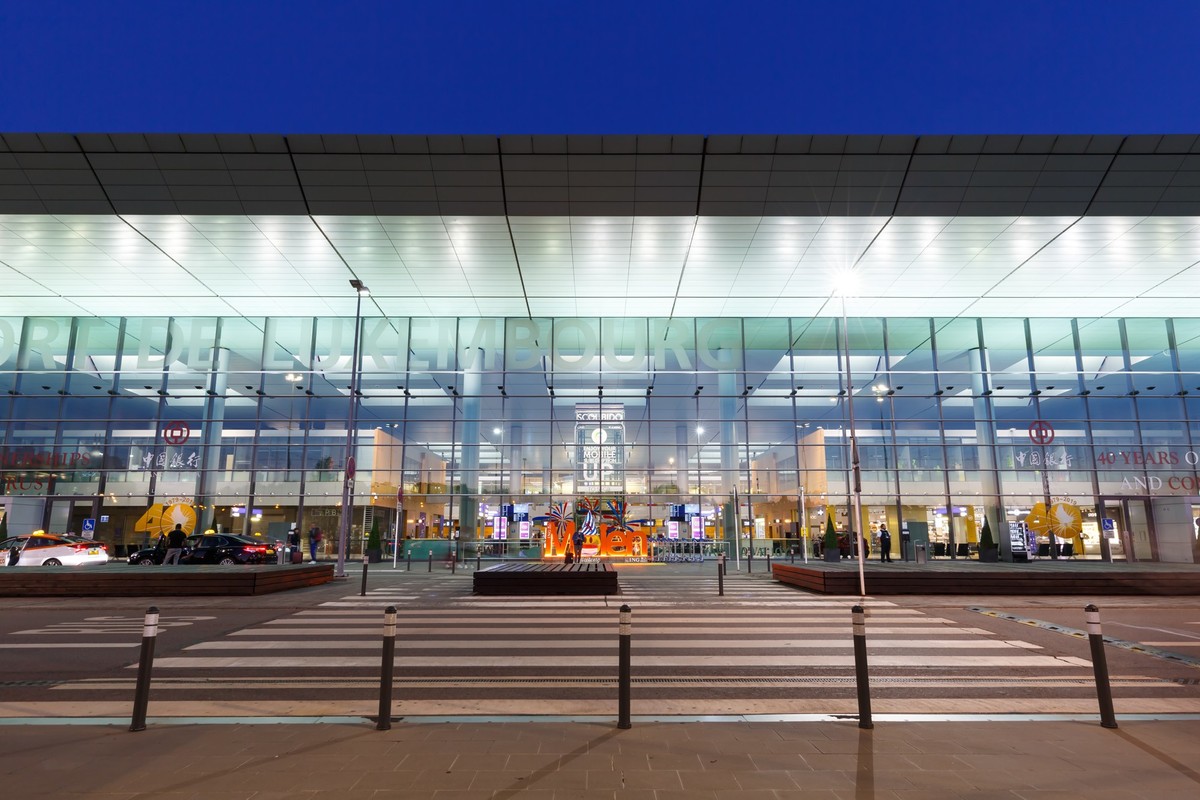 Findel Airport LUX Terminal building in Luxembourg, Findel, Luxembourg - June 23, 2020: Terminal building of Findel Airport (LUX) in Luxembourg., Findel, Luxembourg - June 23, 2020: Terminal building ...