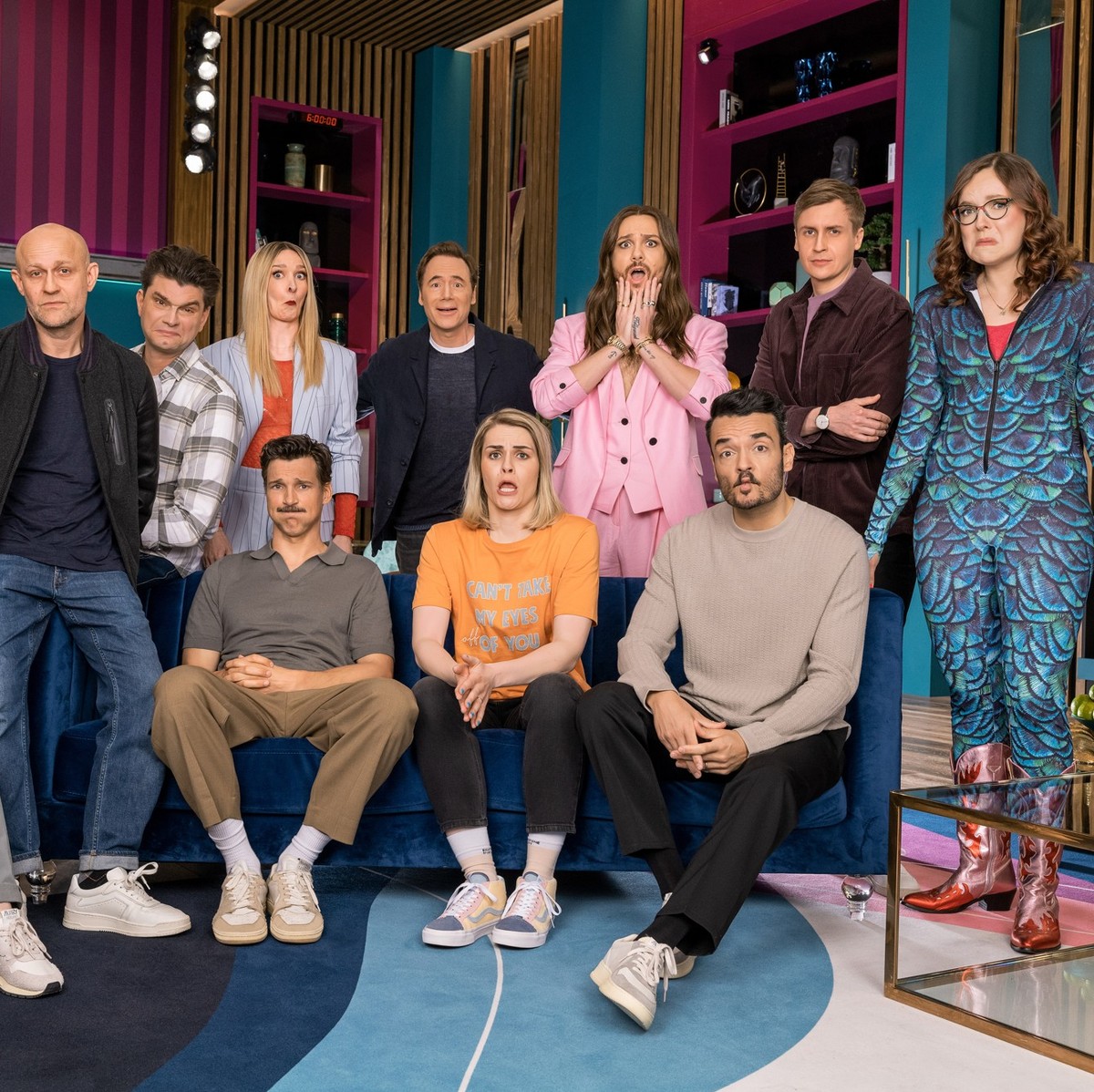 HANDOUT - 13.01.2025, ---: Ralf Schmitz hinten (l-r), Jürgen Vogel, Lutz van der Horst, Ariane Alter, Michael Bully Herbig, Riccardo Simonetti, Till Reiners, Helene Bockhorst. Vorne (l-r): Florian Dav ...