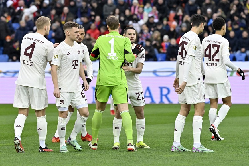 V.l.n.r. Matthijs de Ligt, Joshua Kimmich, Torh