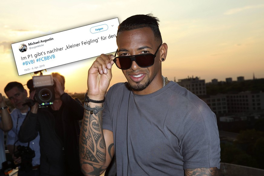 Jerome Boateng bei der Präsentation seiner DefendYourStyle-Kollektion in der Panorama Lounge 40seconds. Berlin, 11.05.2016 Foto:xS.xGabschx/xFuturexImage

Jerome Boateng at the Presentation his Defend ...