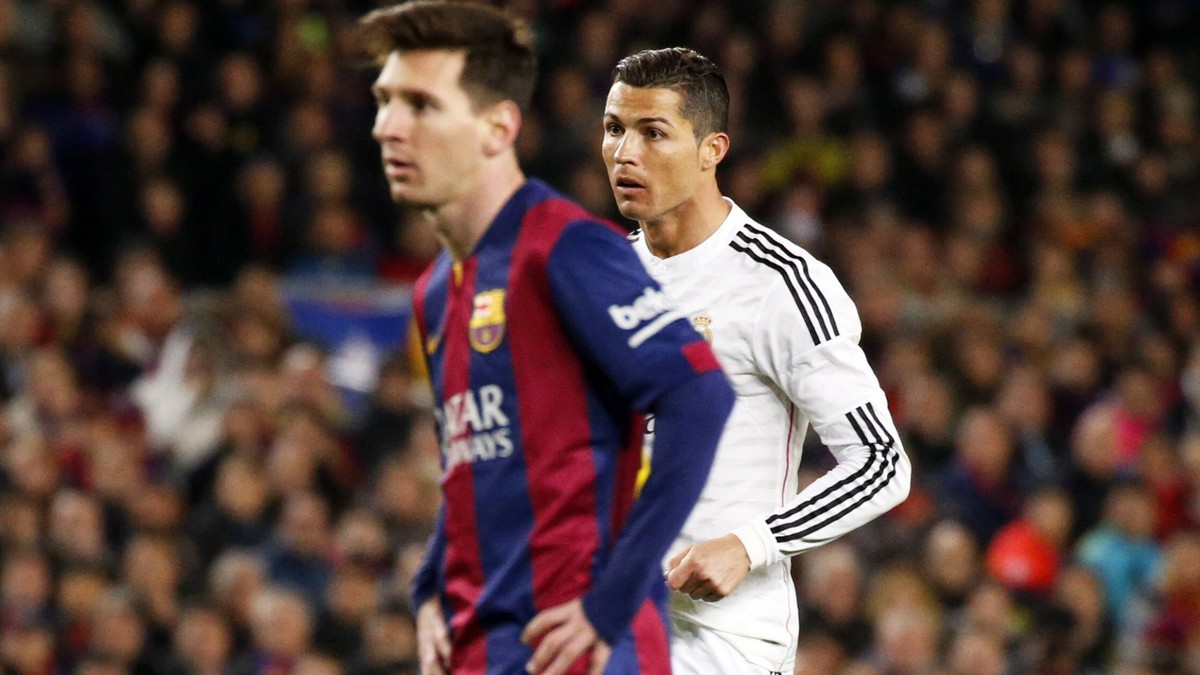 March 22, 2015 - Barcelona, Spain - BARCELONA - jmarch 22- SPAIN: Leo Messi and Cristiano Ronaldo in the match between FC Barcelona Barca and Real Madrid, for the week 28 of the Liga BBVA, played at t ...