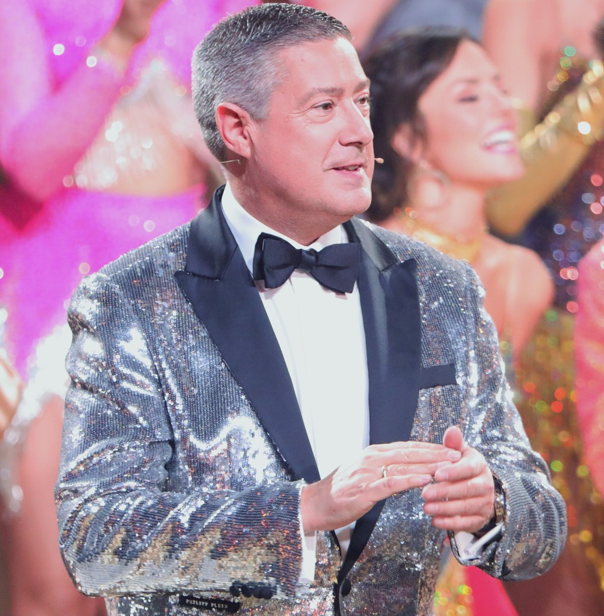 COLOGNE, GERMANY - MAY 19: Juror Joachim Llambi is seen on stage during the finals of the 16th season of the television competition show &quot;Let&#039;s Dance&quot; at MMC Studios on May 19, 2023 in  ...