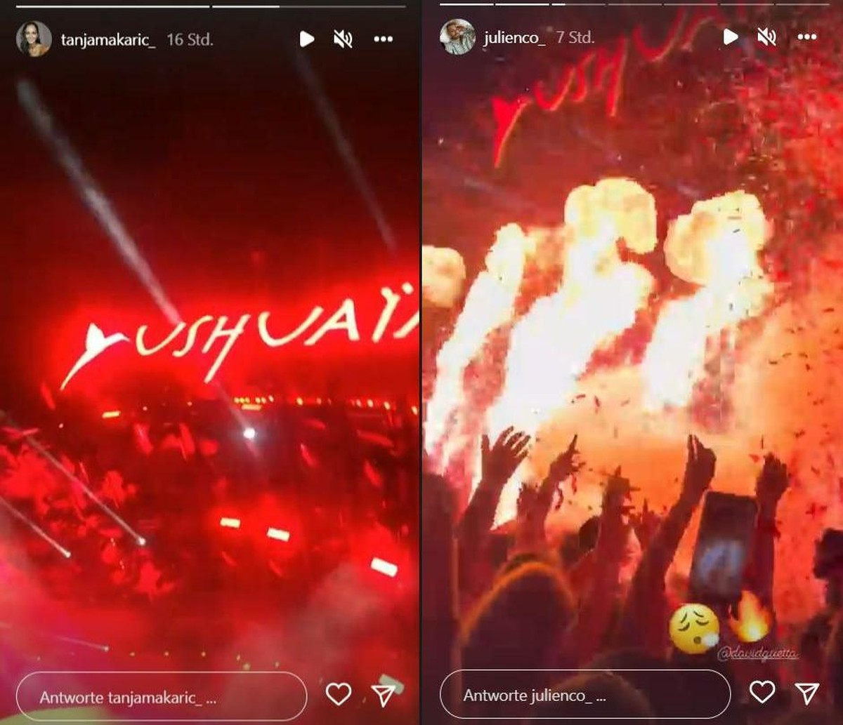 Waren Tanja und Julian gemeinsam auf dem gleichen Konzert? Links die Story von Tanja, rechts die von Julian.