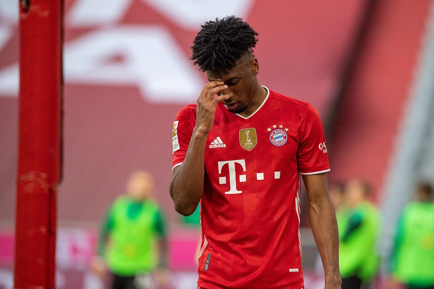 GER, FC Bayern Muechen vs. Borussia Moenchengladbach, Fussball, Bundesliga, 32. Spieltag, Saison 2020/2021, 08.05.2021 Kingsley Coman FC Bayern Muenchen, 29, GER, FC Bayern Muechen vs. Borussia Moench ...