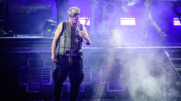 Rammstein live in Odense, Denmark Odense, Denmark. 02nd, June 2023. The German industrial metal band Rammstein performs a live concert at Odense Dyreskureplads in Odense. Here vocalist Till Lindemann  ...