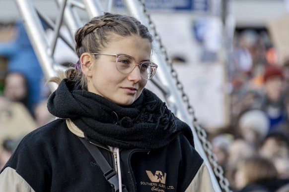 Leonie Bremer bei der Demonstration zum 4. Globalen Klimastreik von Fridays For Future in Berlin.