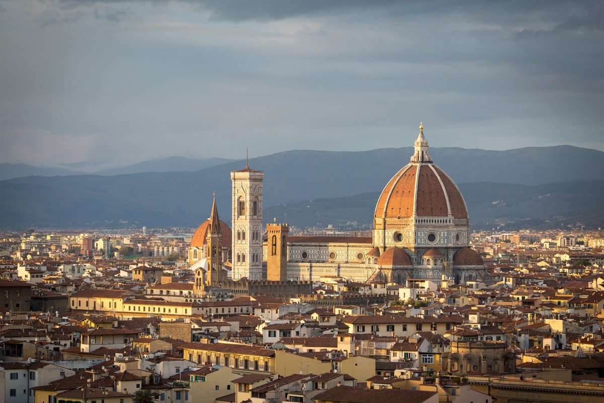 cityscape at sunset. Tuscany, Italy. Florence Model Released Property Released xkwx cathedral cityscape florence italy tuscany architecture dome europe firenze church city duomo famous travel italian  ...