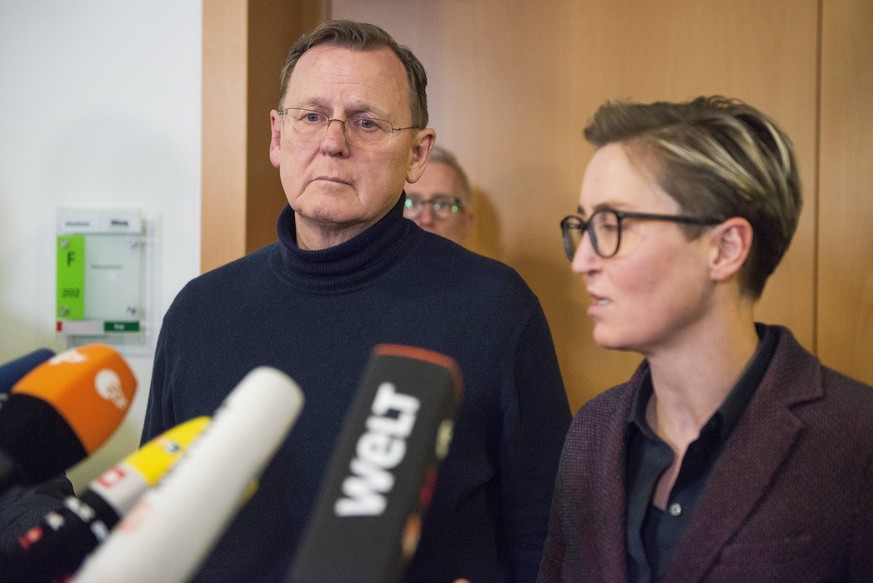 Bodo Ramelow und die Linksfraktionschefin im Landtag, Susanne Hennig-Wellsow.