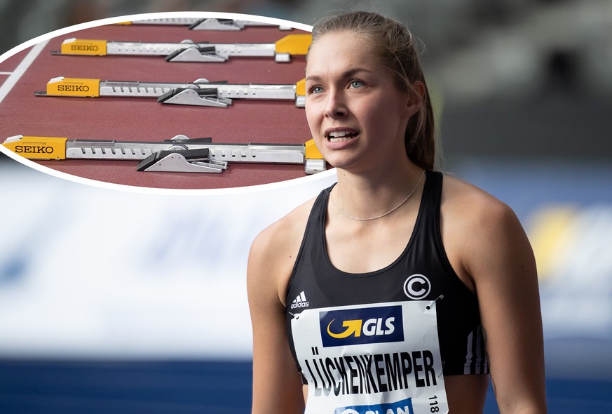 03.08.2019, Berlin: Leichtathletik: Deutsche Meisterschaft im Olympiastadion. 100m, Halbfinale, Frauen. Gina Lückenkemper in Aktion. Foto: Sven Hoppe/dpa | Verwendung weltweit