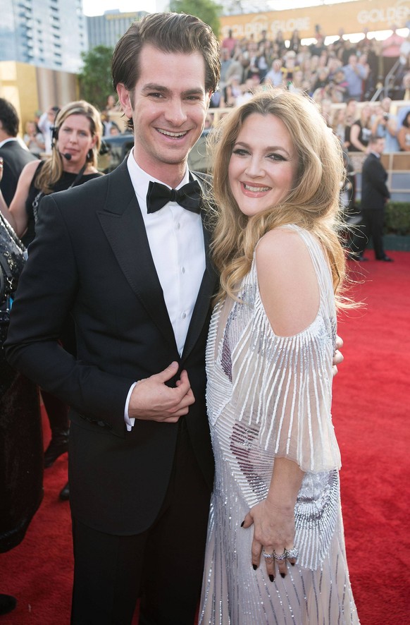 January 8, 2017 - Beverly Hills, CA, United States - 08 January 2016 - Beverly Hills, California - Andrew Garfield and Drew Barrymore.74th Annual Golden Globe Awards held at the Beverly Hilton. Photo  ...