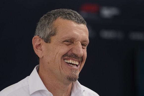 Guenther Steiner, Team Principal of Haas F1 Team, speaks during a news conference before the final practice session for the Formula One U.S. Grand Prix auto race at Circuit of the Americas, Saturday,  ...