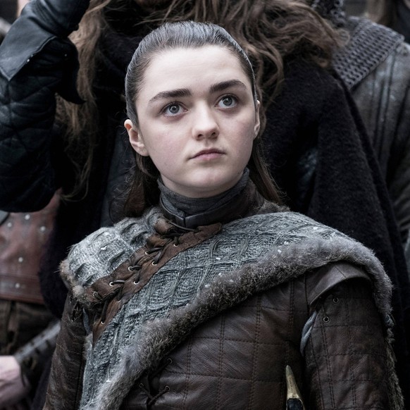 Maisie Williams as Arya Stark, Game of Thrones Season 8 (2019), Photo Credit: Helen Sloan-HBO / The Hollywood Archive Los Angeles CA PUBLICATIONxINxGERxSUIxAUTxONLY Copyright: xHelenxSloan/HBOx 33803_ ...