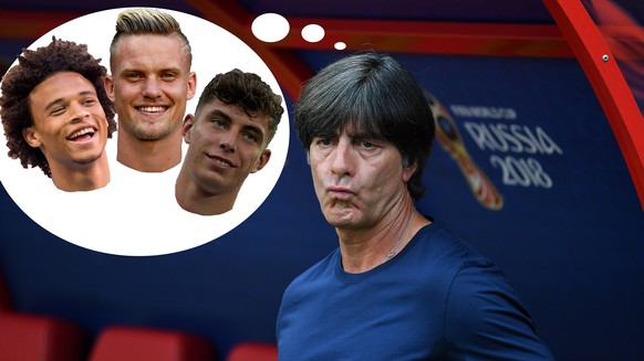 Bundestrainer Joachim Jogi LOEW,LÃW (GER), Zukunft ungewiss, skeptisch,ernst, Einzelbild,angeschnittenes Einzelmotiv,Portraet,Portrait,PortrÃ¤t. Suedkorea (KOR)- Deutschland (GER) 2-0, Vorrunde, Grup ...