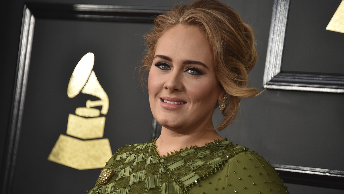 FILE - In this Feb. 12, 2017, file photo, Adele arrives at the 59th annual Grammy Awards at the Staples Center in Los Angeles. Adele and her husband Simon Konecki have separated. The pop singer’s repr ...