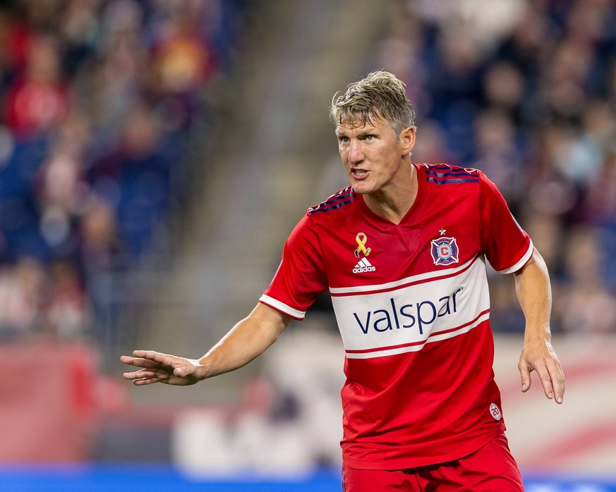 September 22, 2018 - Foxborough, Massachusetts, USA - Foxborough, Massachusetts - September 22, 2018: In a Major League Soccer MLS Fussball Herren USA match, New England Revolution (blue/white) tied C ...