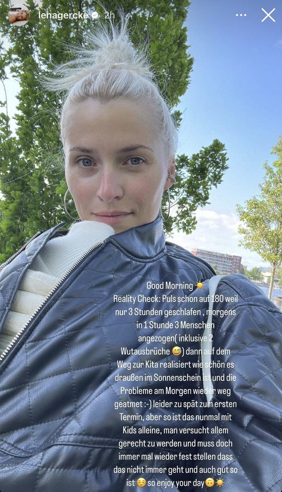 Lena Gercke zeigt die ungeschönte Realität.