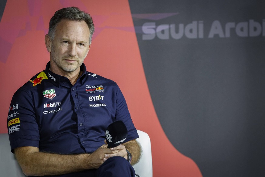 HORNER Christian gbr, Team Principal of Red Bull Racing, portrait, press conference, PK, Pressekonferenz during the Formula 1 STC Saudi Arabian Grand Prix 2024, 2nd round of the 2024 Formula One World ...