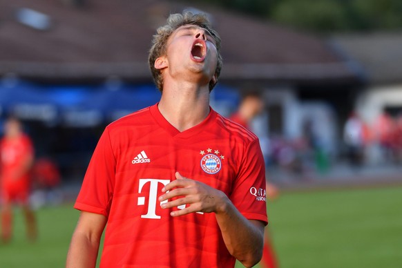 Frust! Fiete Arp spielte im Bayern-Trikot in 13 Einsätzen erst 561 Minuten – aber nur in der zweiten Mannschaft.