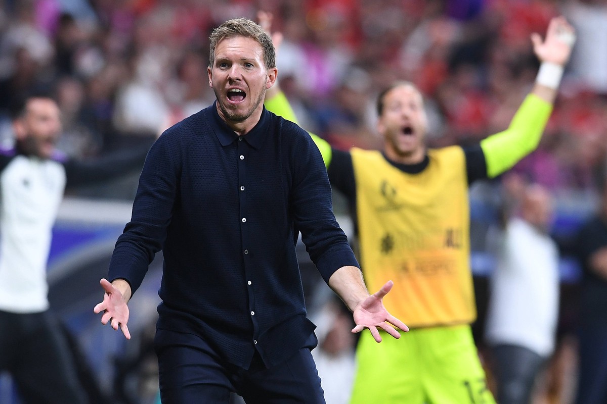 Fußball UEFA EURO, EM, Europameisterschaft,Fussball 2024 Gruppenphase 3. Spieltag Schweiz - Deutschland am 23.06.2024 in der Frankfurt Arena in Frankfurt Julian Nagelsmann Bundestrainer / Trainer Deut ...
