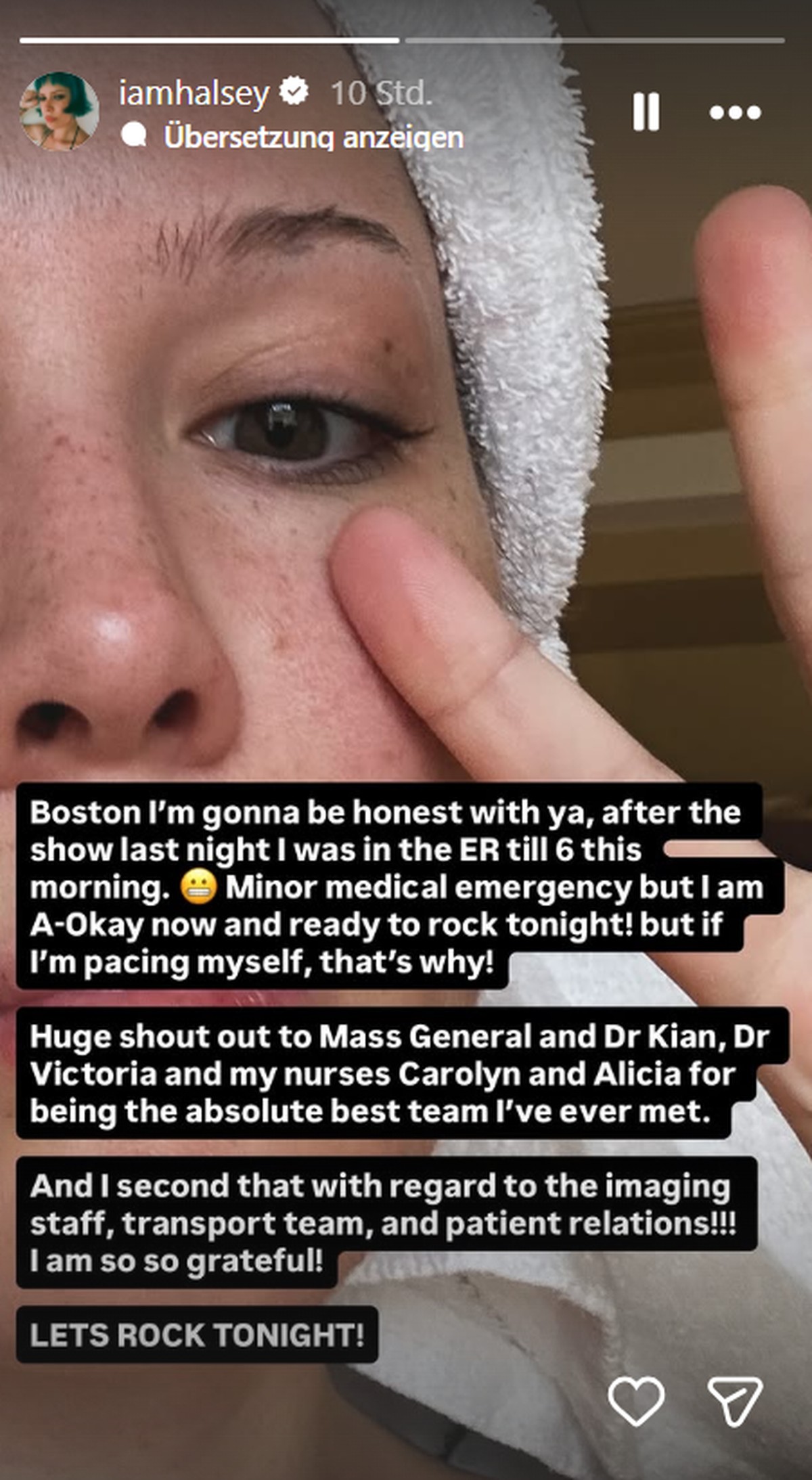 Halsey gibt ihren Fans einen ehrlichen Einblick.