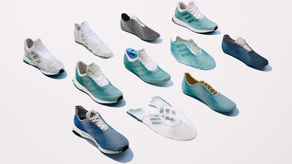 Auch diese Schuhe entstanden in Kooperation zwischen Adidas und "Parley for the Oceans".